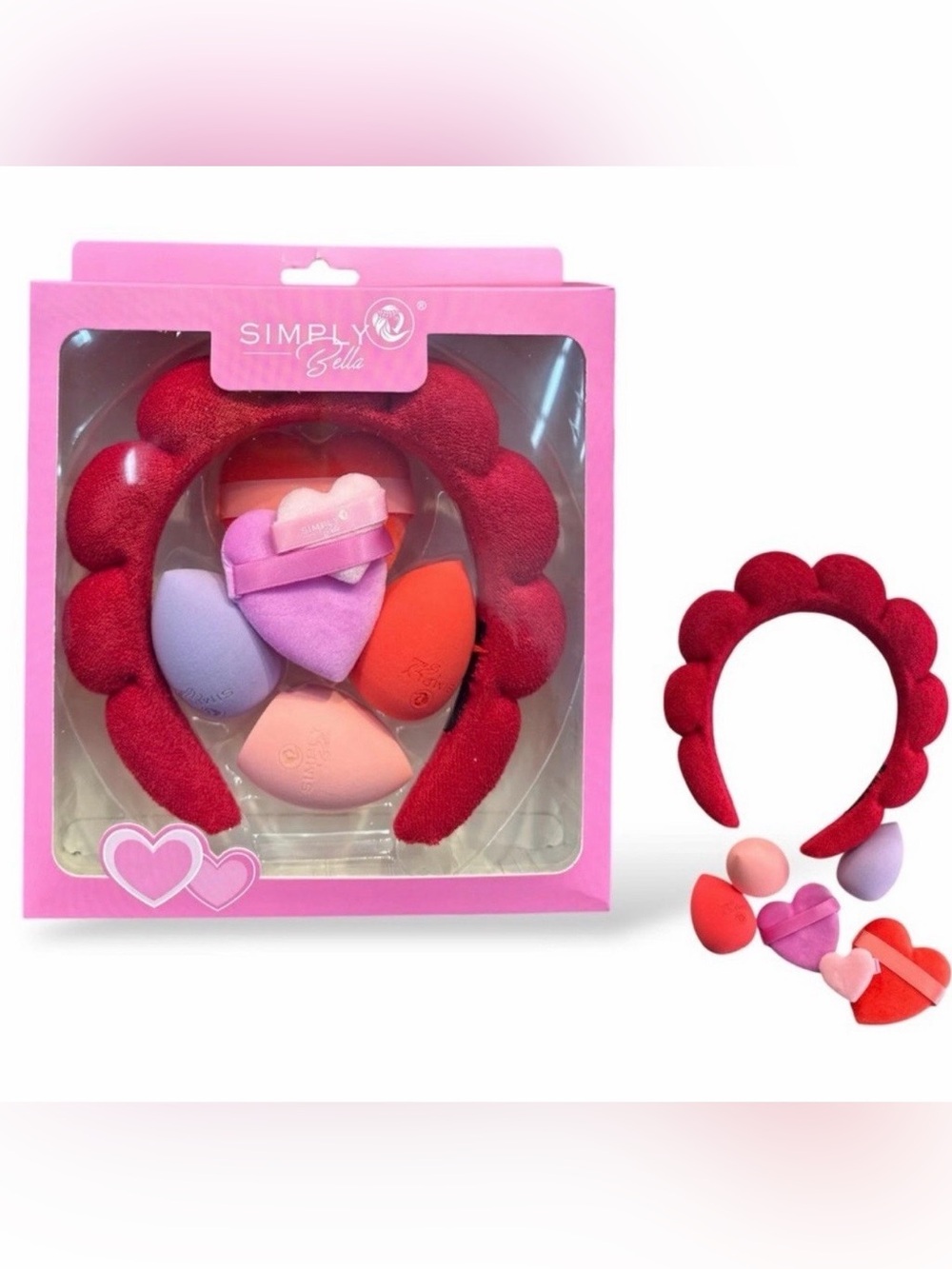 Makeup Sponge & Spa Headband Set 7 Piece